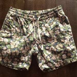 J.Crew floral drawstring shorts